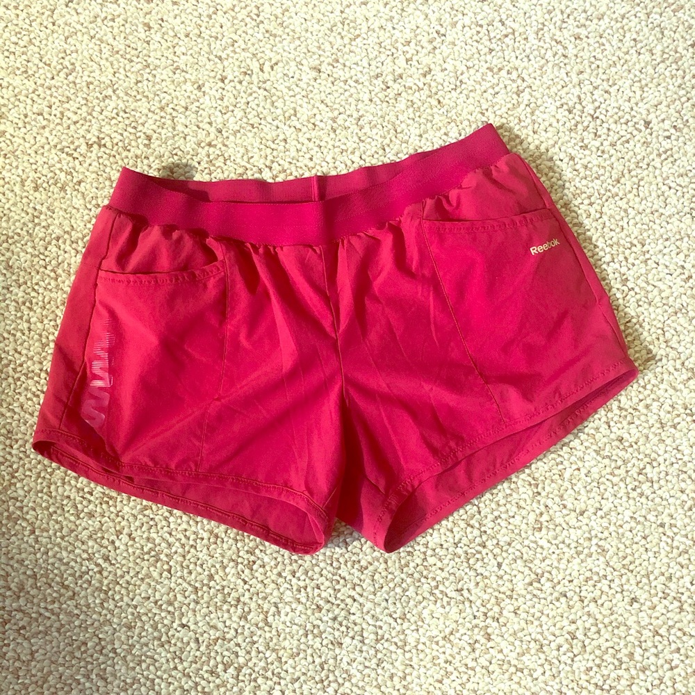 Pink Reebok Running Shorts Large